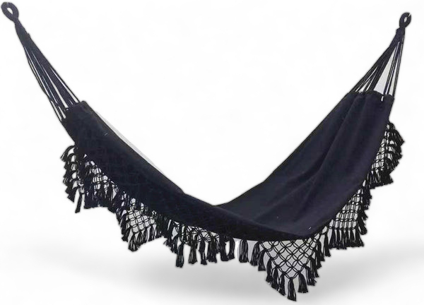 Double large canvas tassel hammock